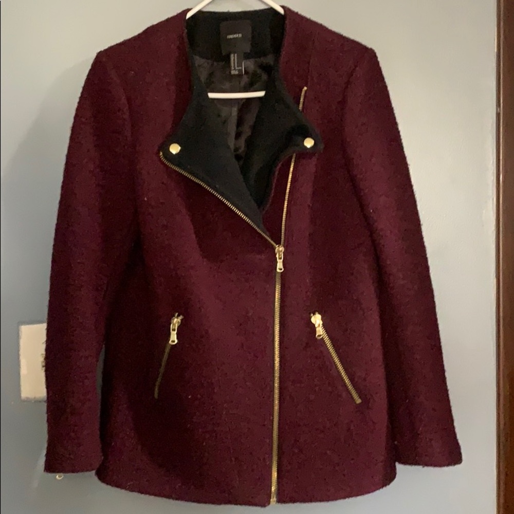 Maroon Wool Pea Walker Coat - image 1